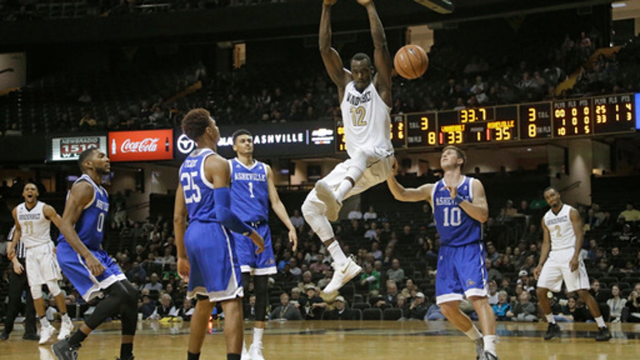Vanderbilt pulls away in 2nd half, beats UNC Asheville 79-76 (Nov 17, 2017)