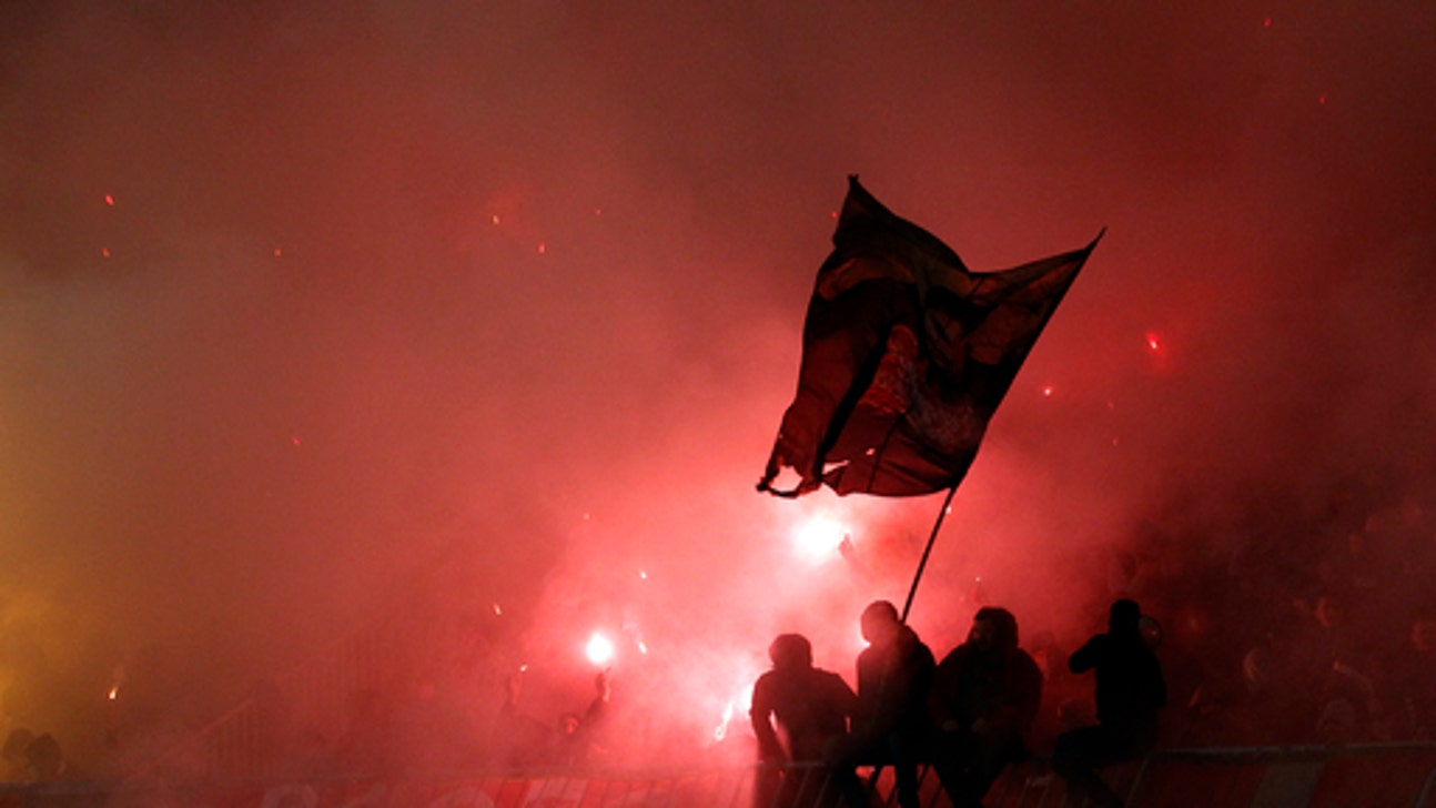 26 people arrested after massive soccer fan brawl in Serbia