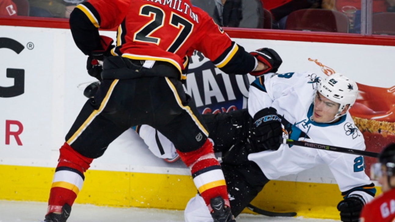 Donskoi scores late in third to lift Sharks over Flames (Dec 14, 2017)