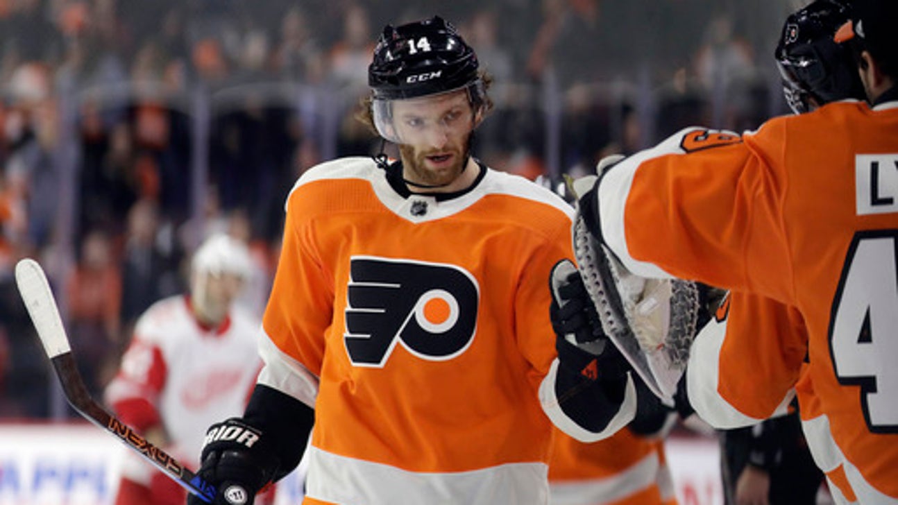 Couturier scores 16th goal, Flyers beat Red Wings 4-3