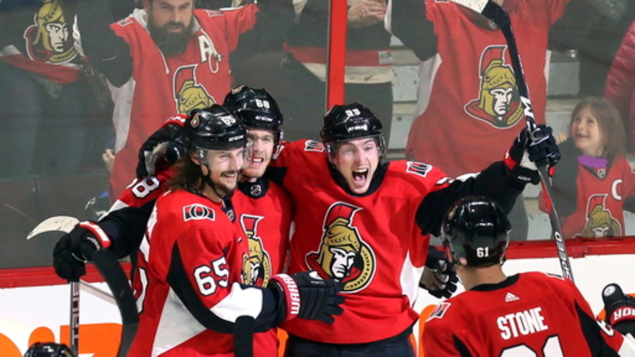 Duchene gets 2nd goal in OT, Senators beat Sharks 6-5 (Jan 05, 2018)