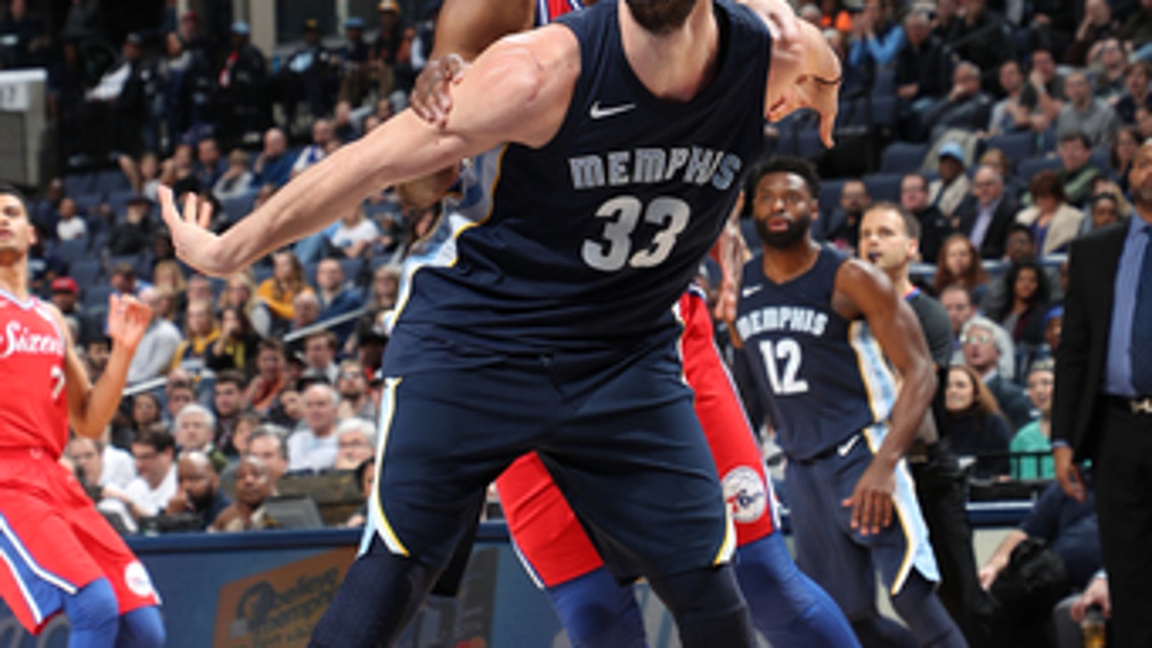 Gasol, Evans fuel rally as Grizzlies overcome Sixers 105-101 (Jan 22, 2018)