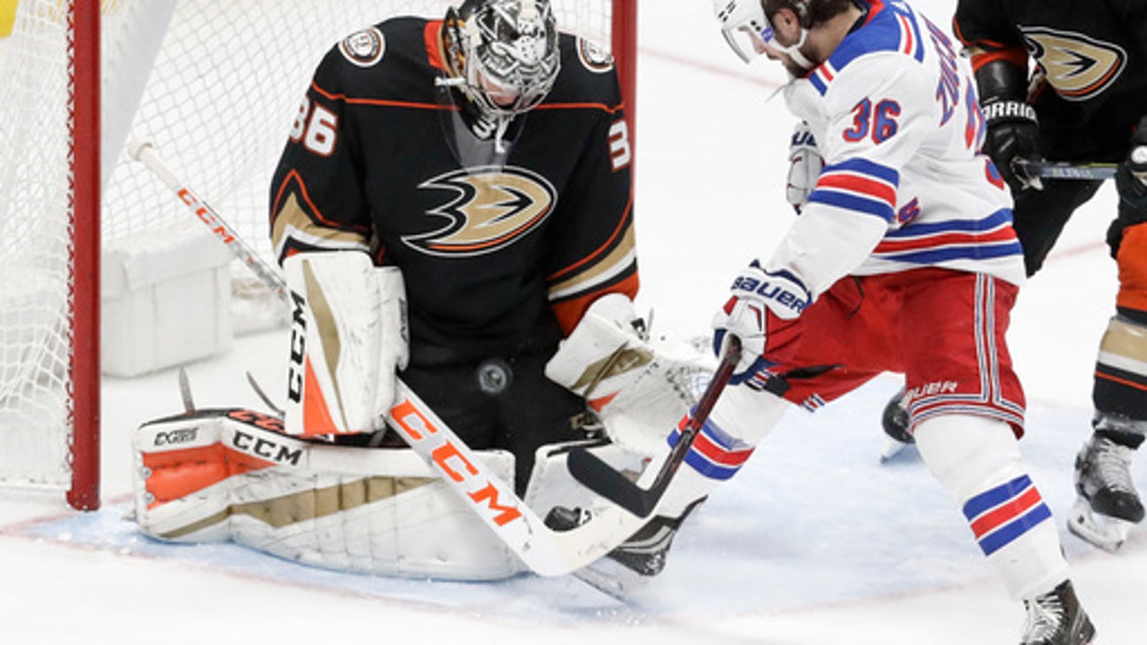 Ducks score 4 in 1st period, go on to 6-3 win over Rangers (Jan 23, 2018)