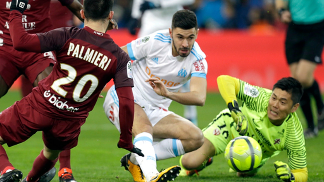 Thauvin nets hat trick as Marseille beats Metz 6-3 to go 2nd