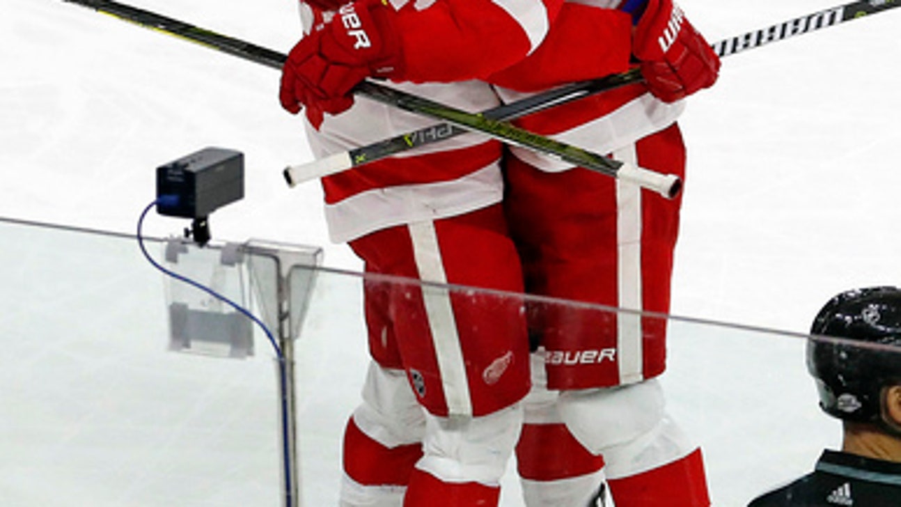 Helm, Mrazek lead Red Wings to 4-1 win over Hurricanes