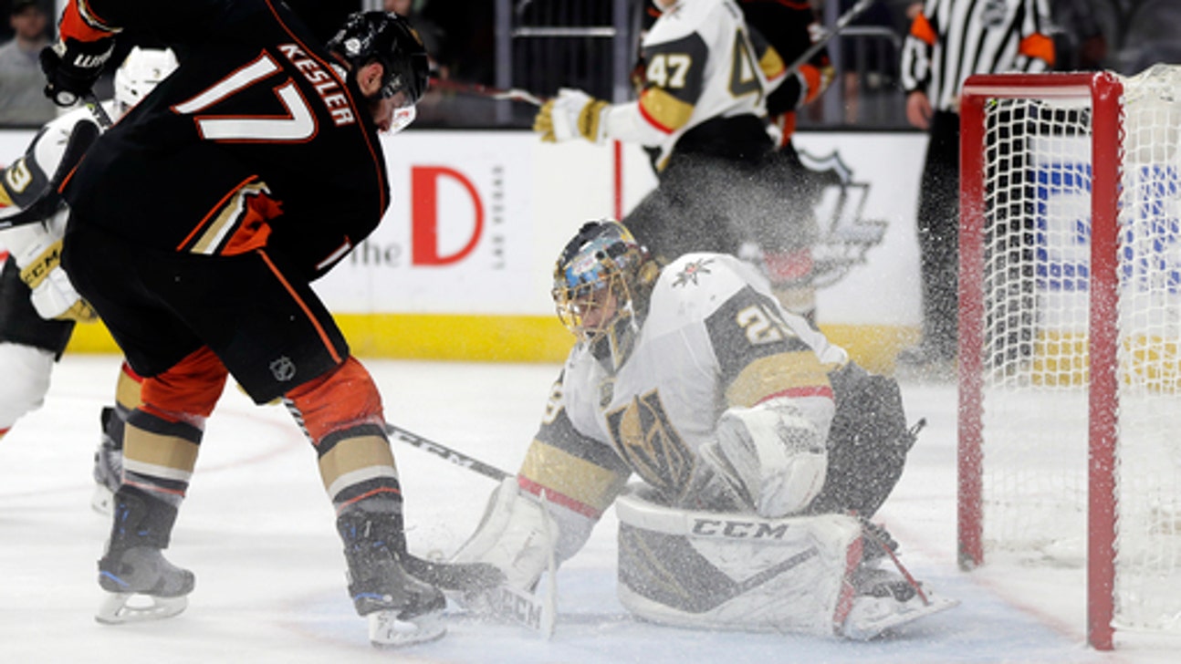 Ducks top Golden Knights 2-0 for 4th win in 5 road games