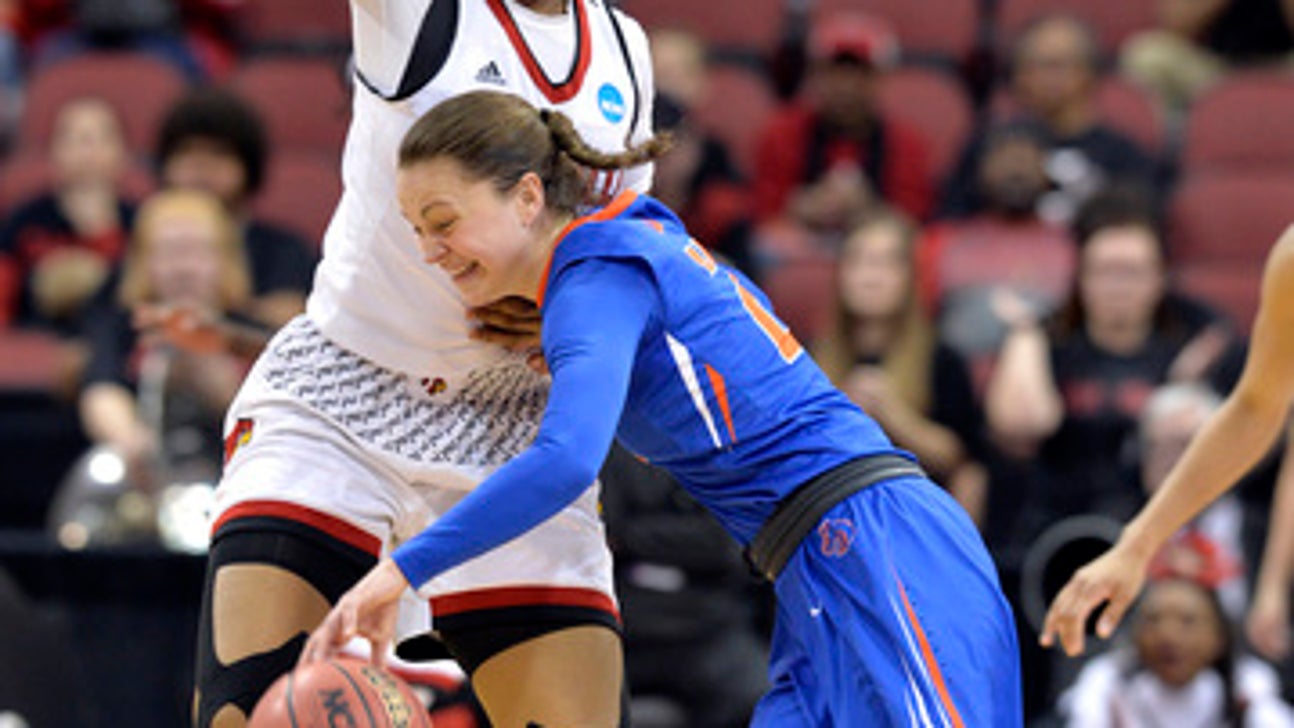 Top-seeded Louisville rolls past Boise State 74-42 in NCAAs