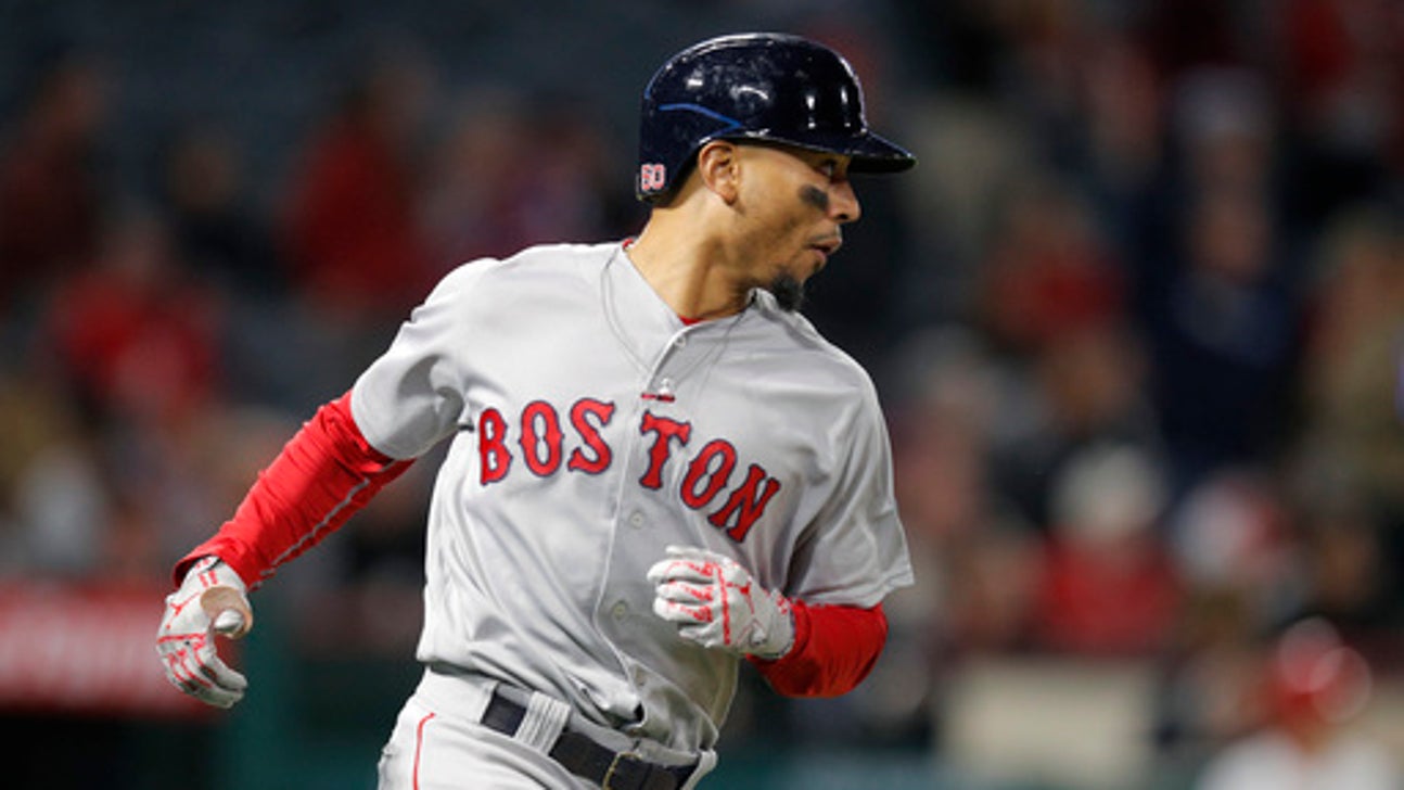Betts hits 3 HR, Red Sox oust Angels’ Ohtani early, win 10-1