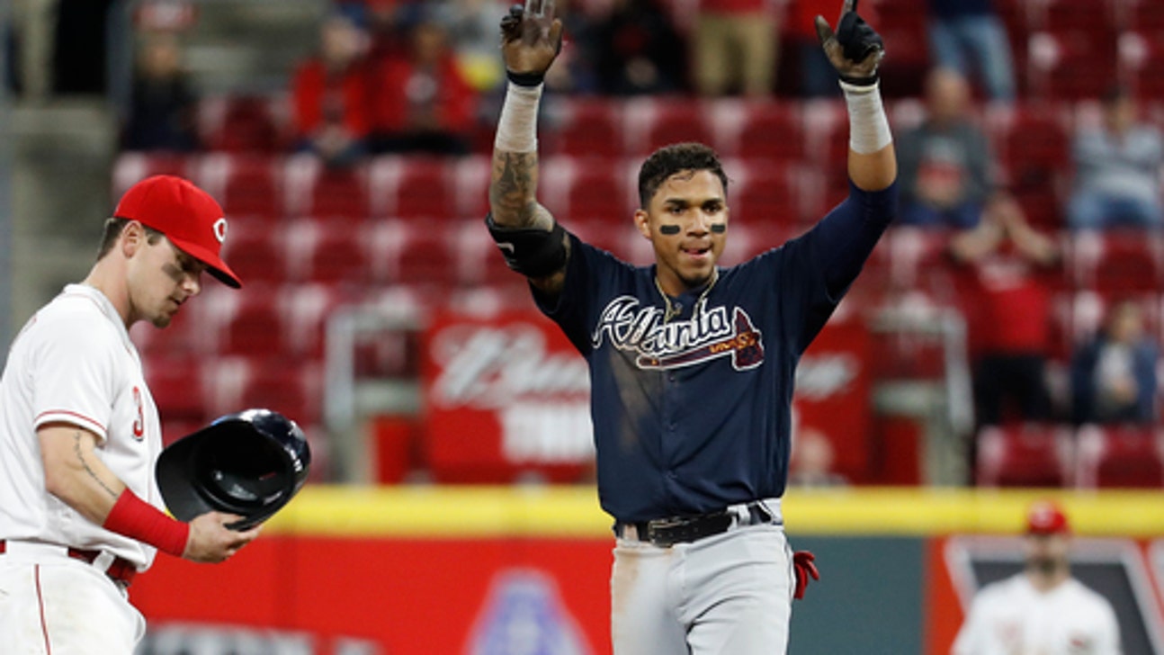 Acuna singles, scores in MLB debut, Braves beat Reds 5-4