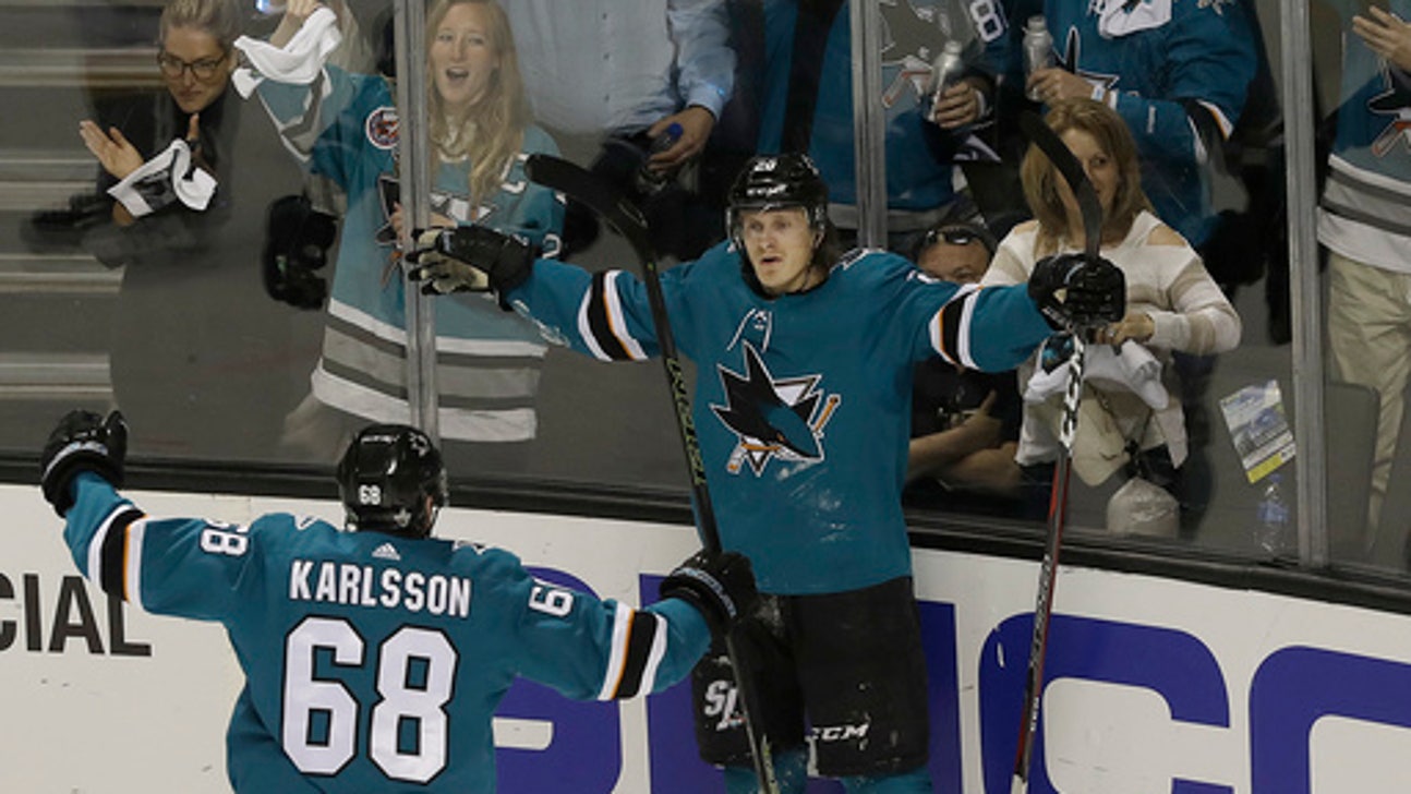 Sharks blank Knights to tie series 2-2; Lightning top Bruins