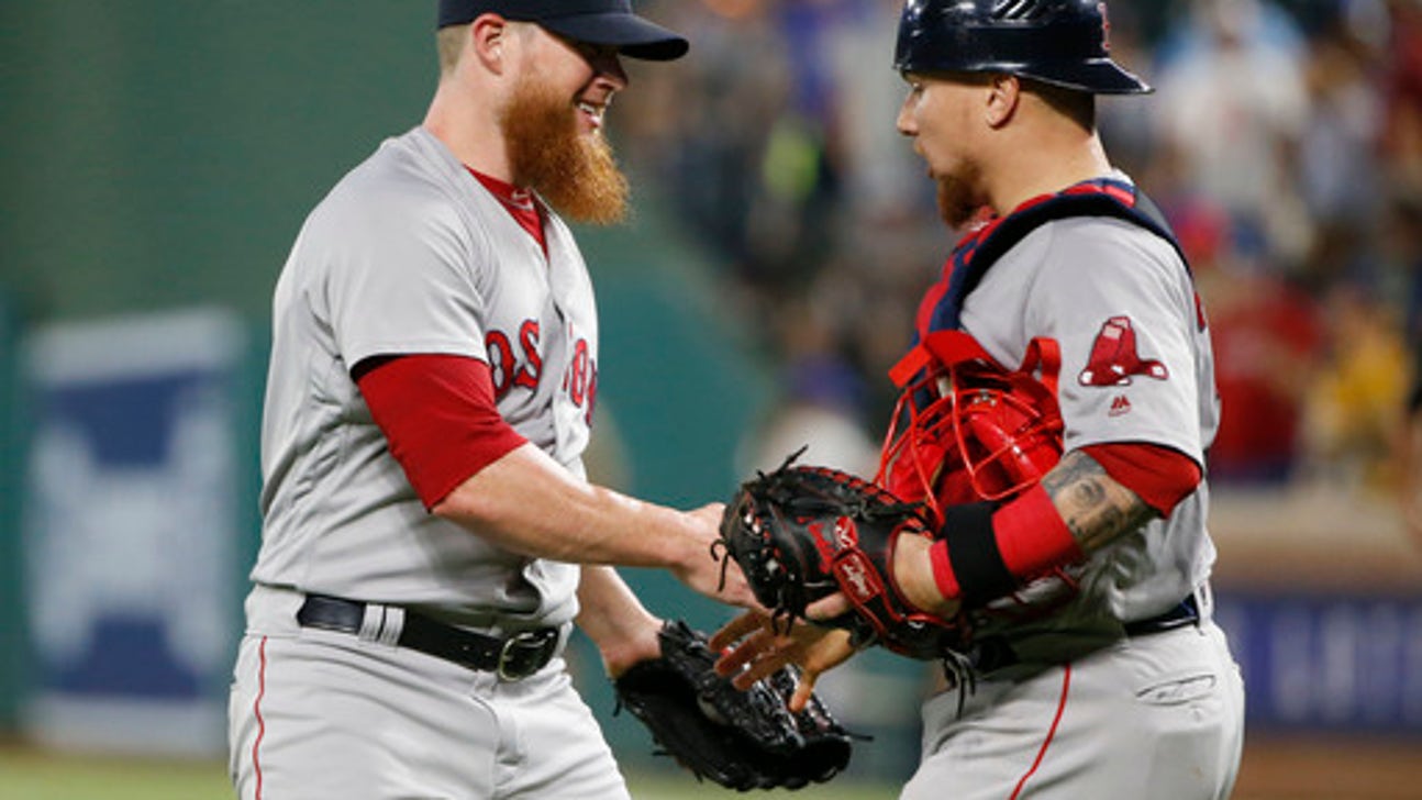 Kimbrel quickest to 300 saves as Red Sox rally 6-5 at Texas