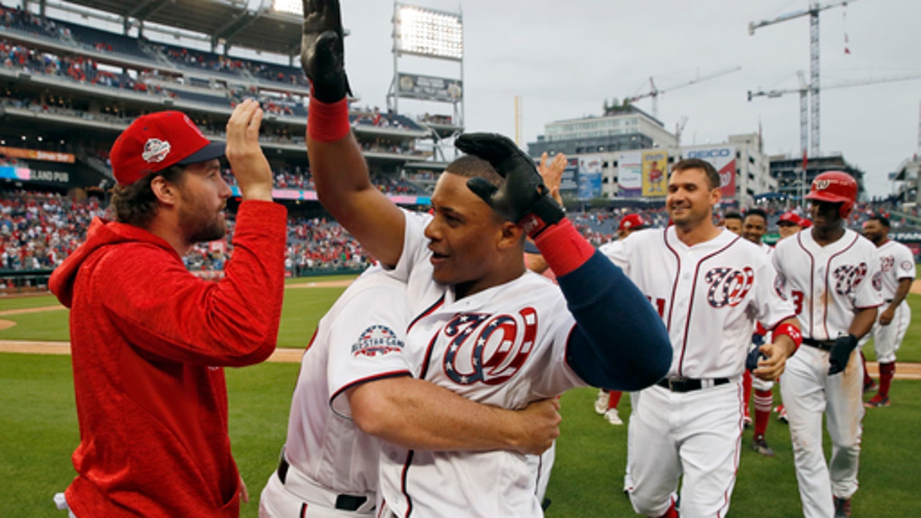 Scherzer fans 15, Nationals score 2 in 9th to beat Phils 5-4