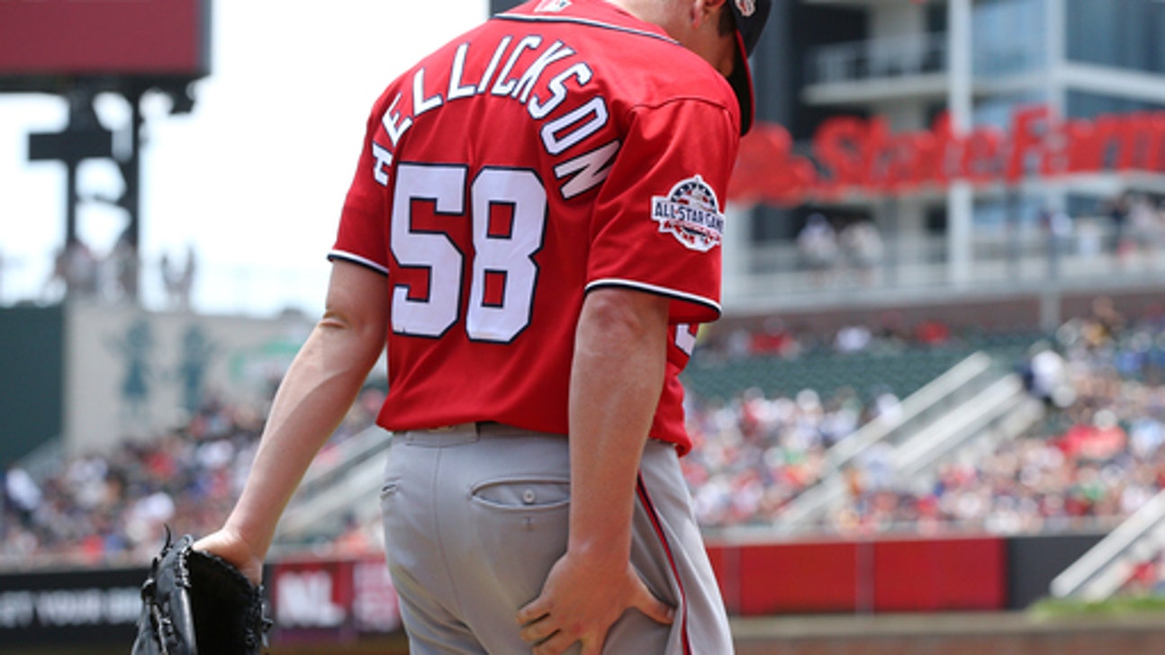 Nationals starter Hellickson exits in 1st with leg injury