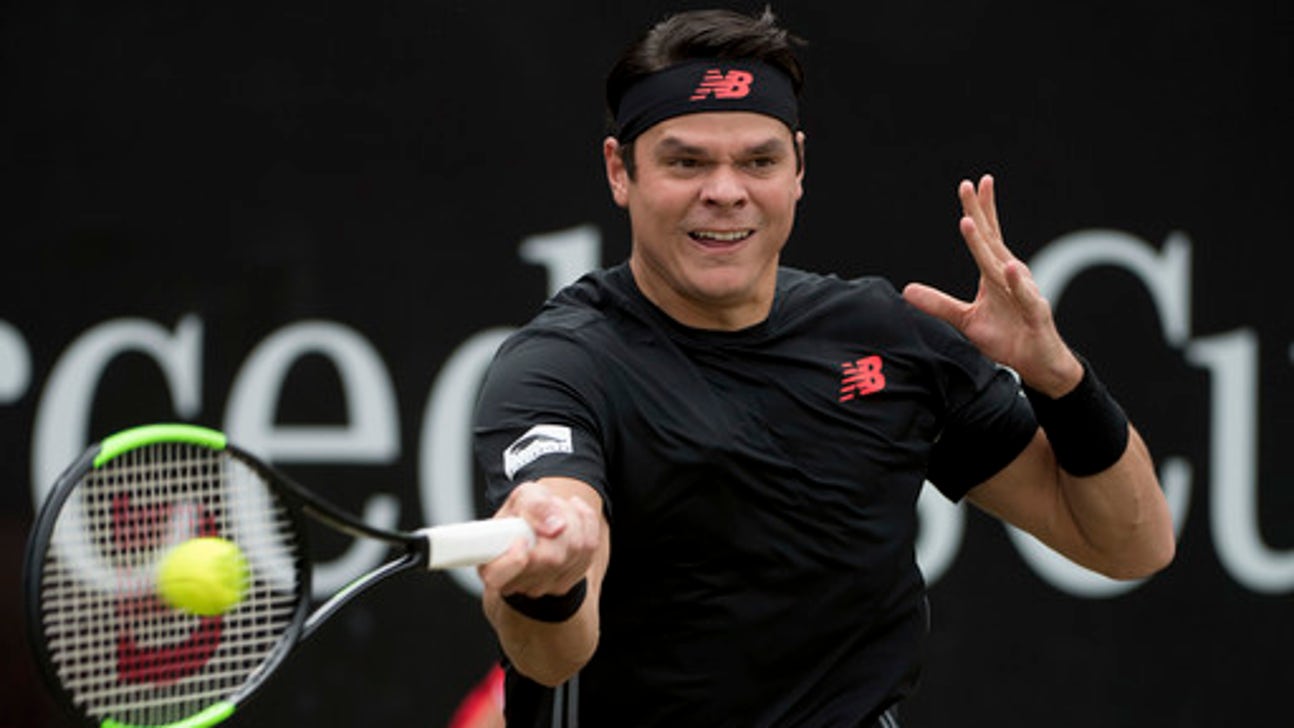 Federer beats Raonic for Stuttgart title, his 18th on grass