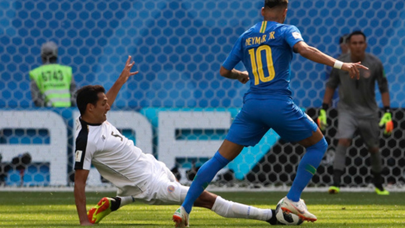 Brazil scores late goals to beat Costa Rica 2-0 at World Cup