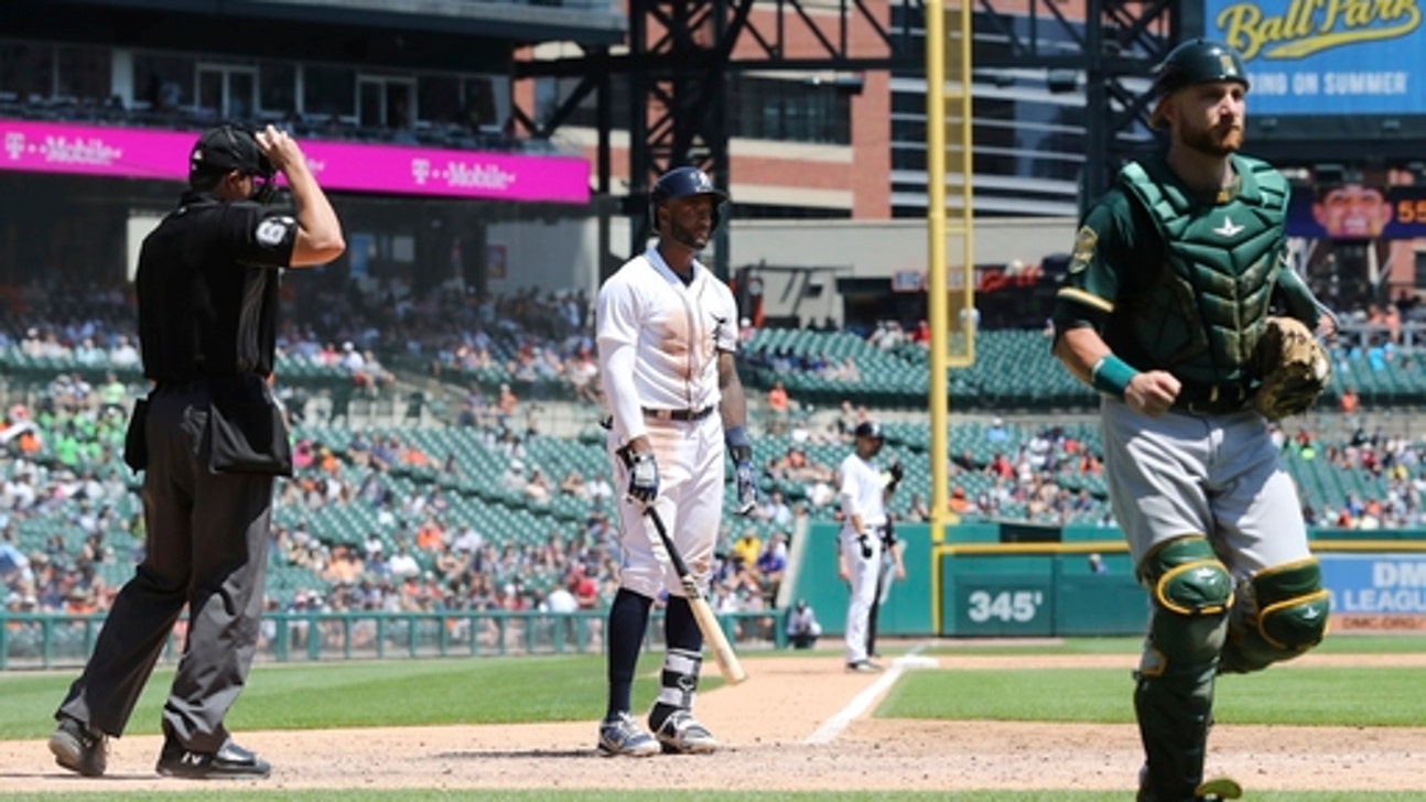 Lowrie, Manaea lead A’s over Tigers 4-2 for 4-game sweep