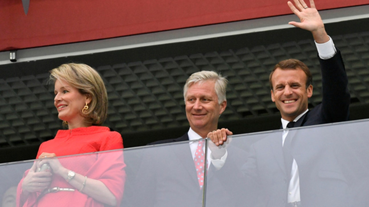 France President Emmanuel Macron at World Cup semifinals