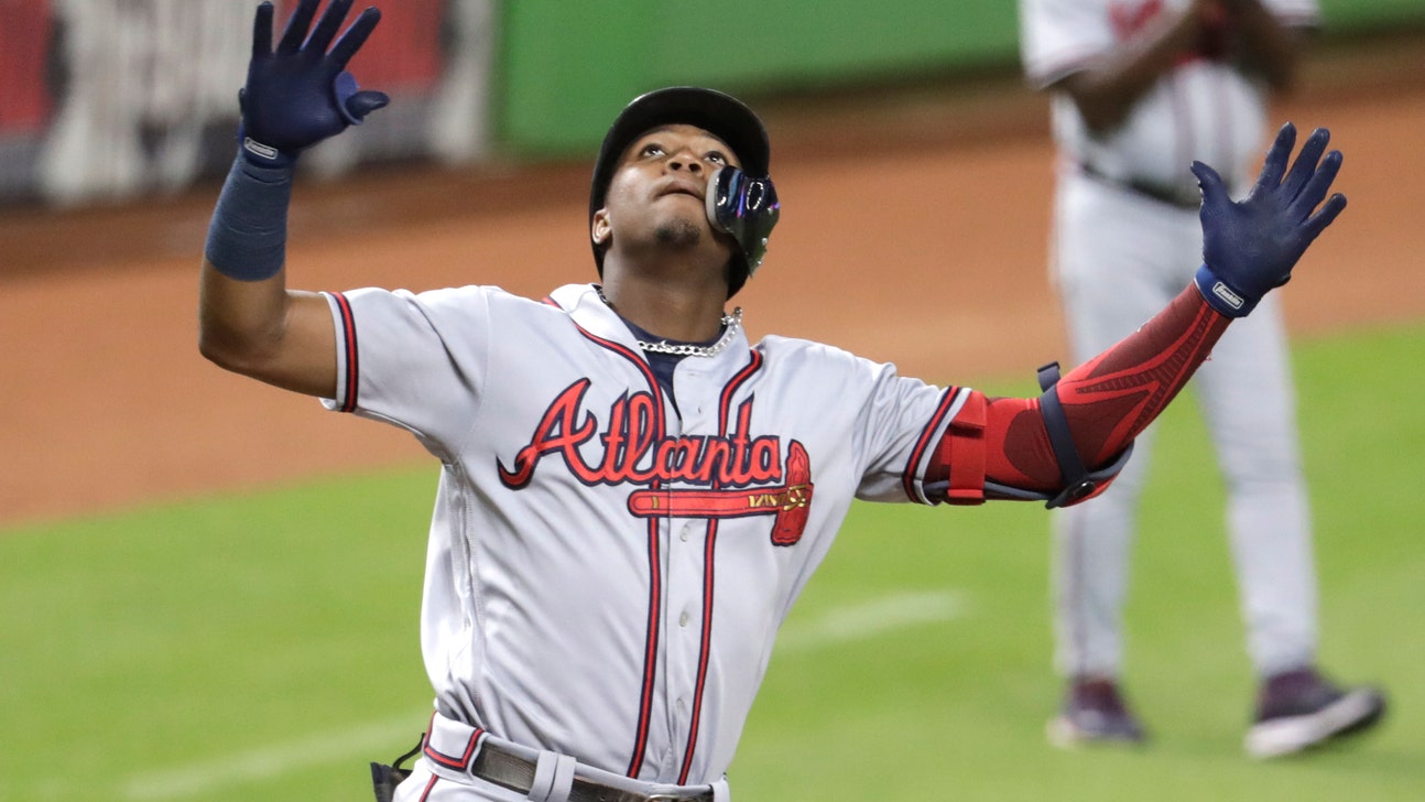Acuna homers, gets hit again, and Braves top Marlins 5-0