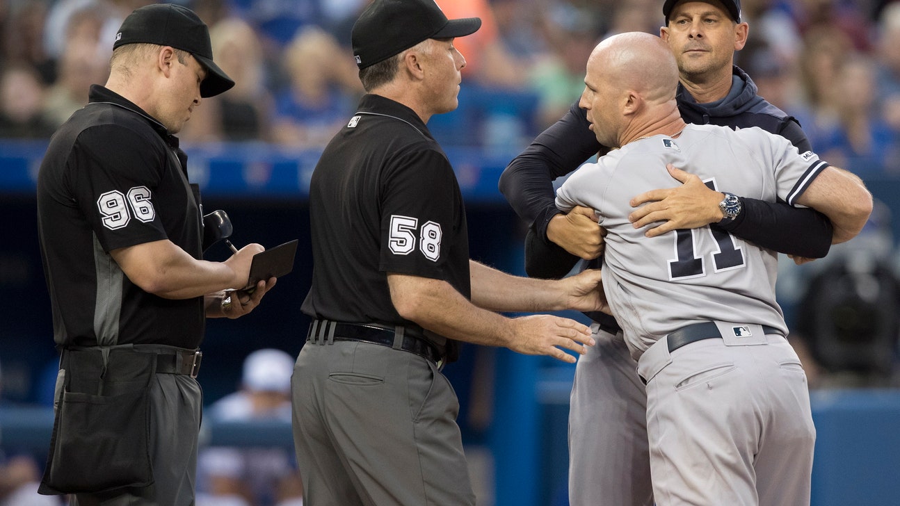 Gardner tossed, streak ends at 9 as Yankees lose 8-2 to Jays