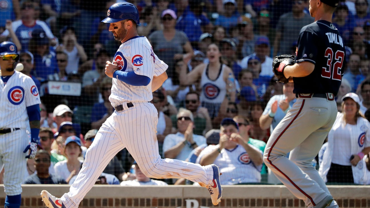 Kimbrel closes out debut with Rizzo's help, Cubs beat Braves