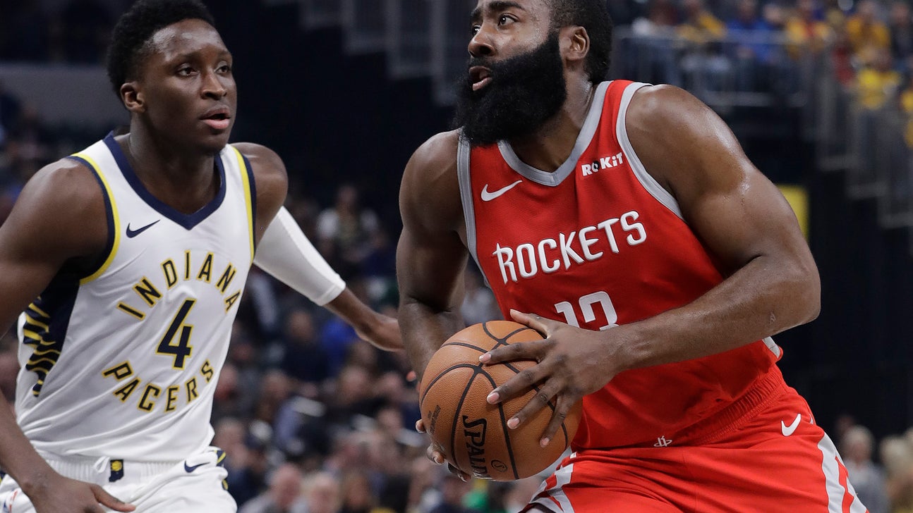 Harden scores 28, hits tiebreaking 3 as Rockets edge Pacers