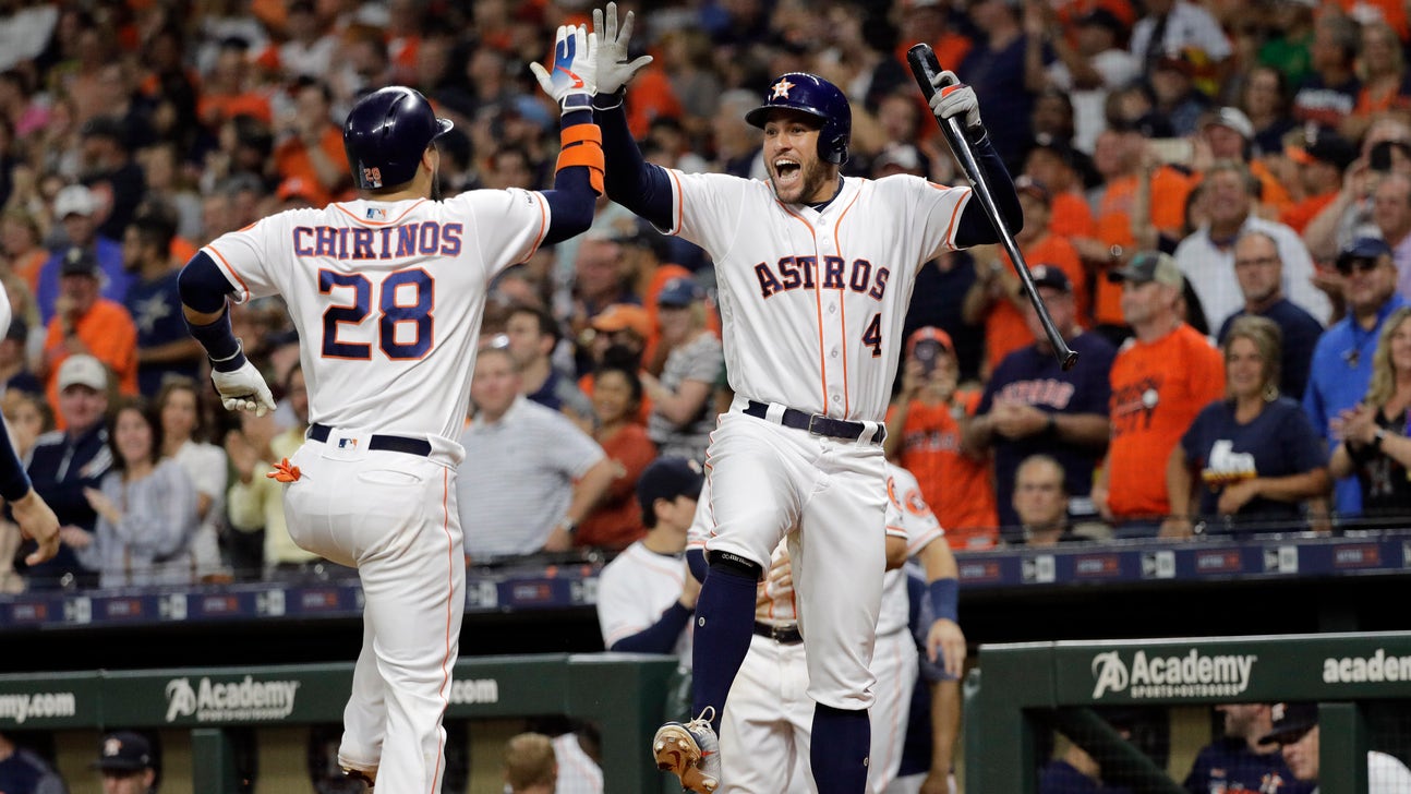 Astros hit MLB-record 6 HRs in 2 innings, beat A's 15-0