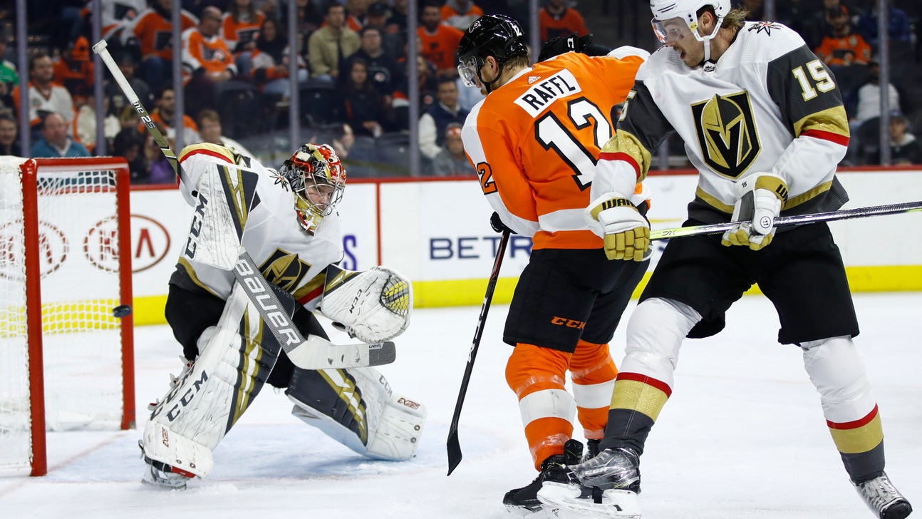 Flyers score 4 in the 2nd period, top Golden Knights 6-2