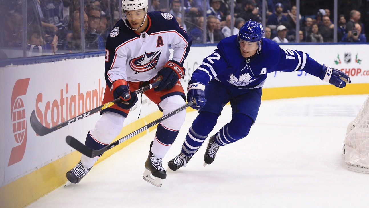 Hyman scores twice, Maple Leafs top Blue Jackets 4-2
