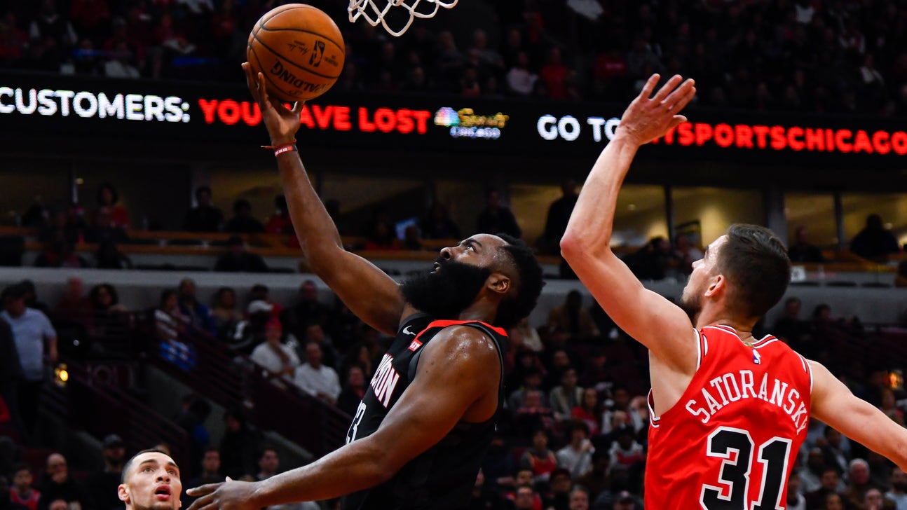 Harden scores 42, Rockets rout Bulls 117-94