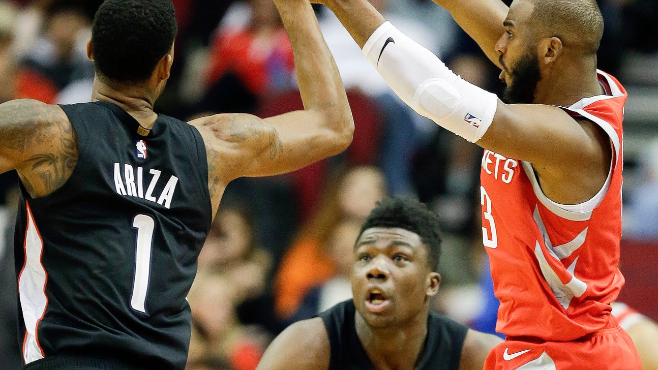 Rockets set NBA record with 26 3s in 136-118 win