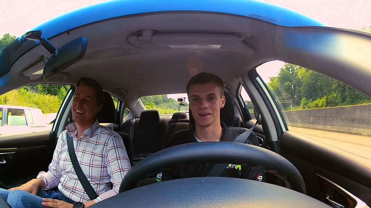 'NASCAR Race Hub' bonus clips: Ride to work with Joey Gase