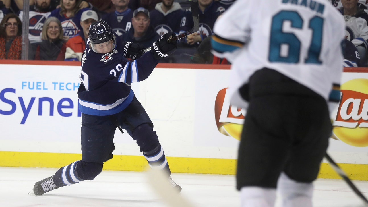 Pavelski scores in overtime, leads Sharks past Jets 3-2