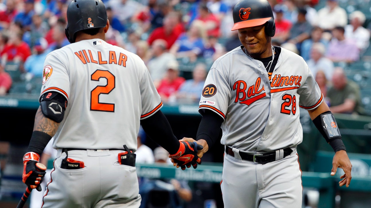 Severino hits 3 HR, makes saving play in 9th as O’s beat TEX