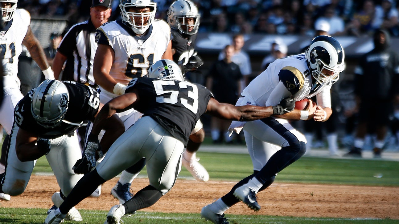 Nathan Peterman runs and throws, Raiders beat Rams 14-3