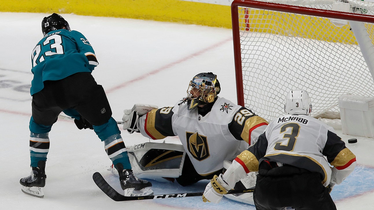 Sharks rally from down 3 in 3rd, beat Vegas in OT in Game 7