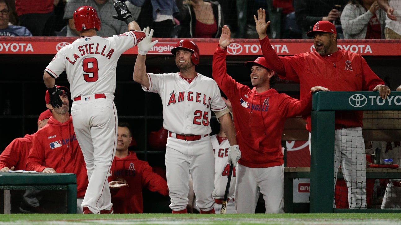 Angels rally for 11-8 win over Brewers after Trout gets hurt