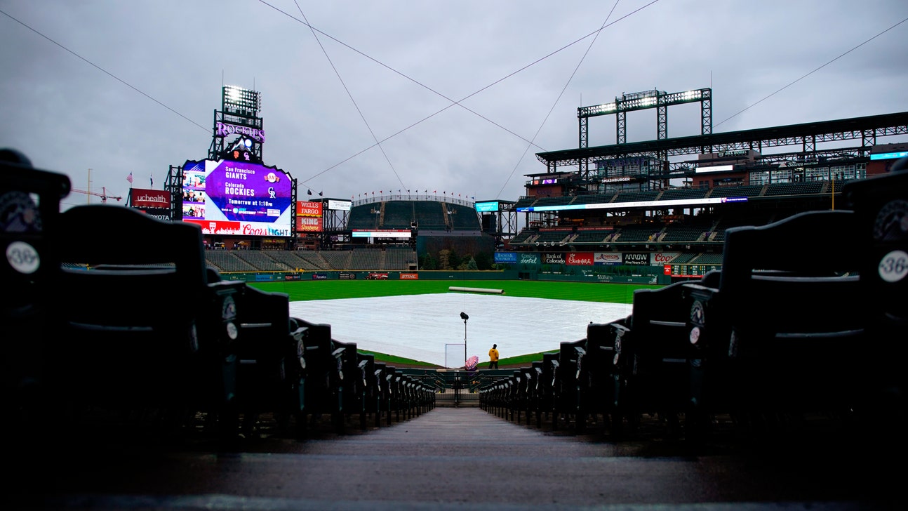 Giants-Rockies game postponed by rain