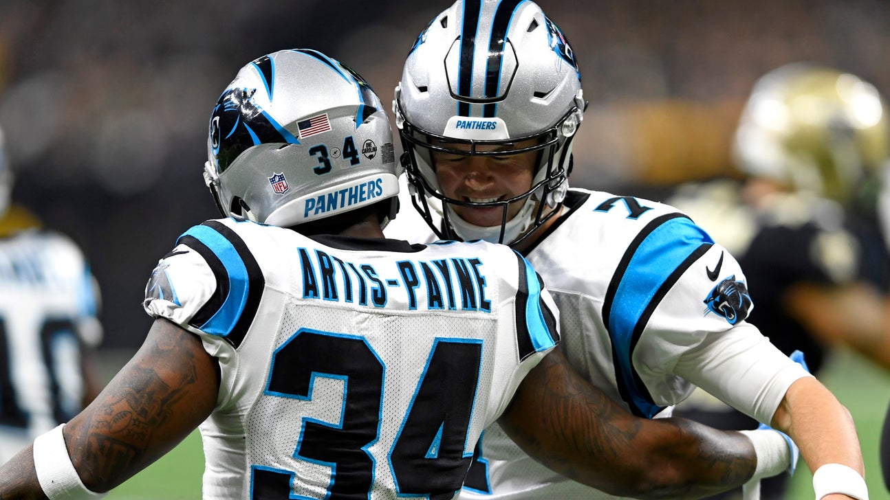 Allen thrives until injury, Panthers beat Brees-less Saints