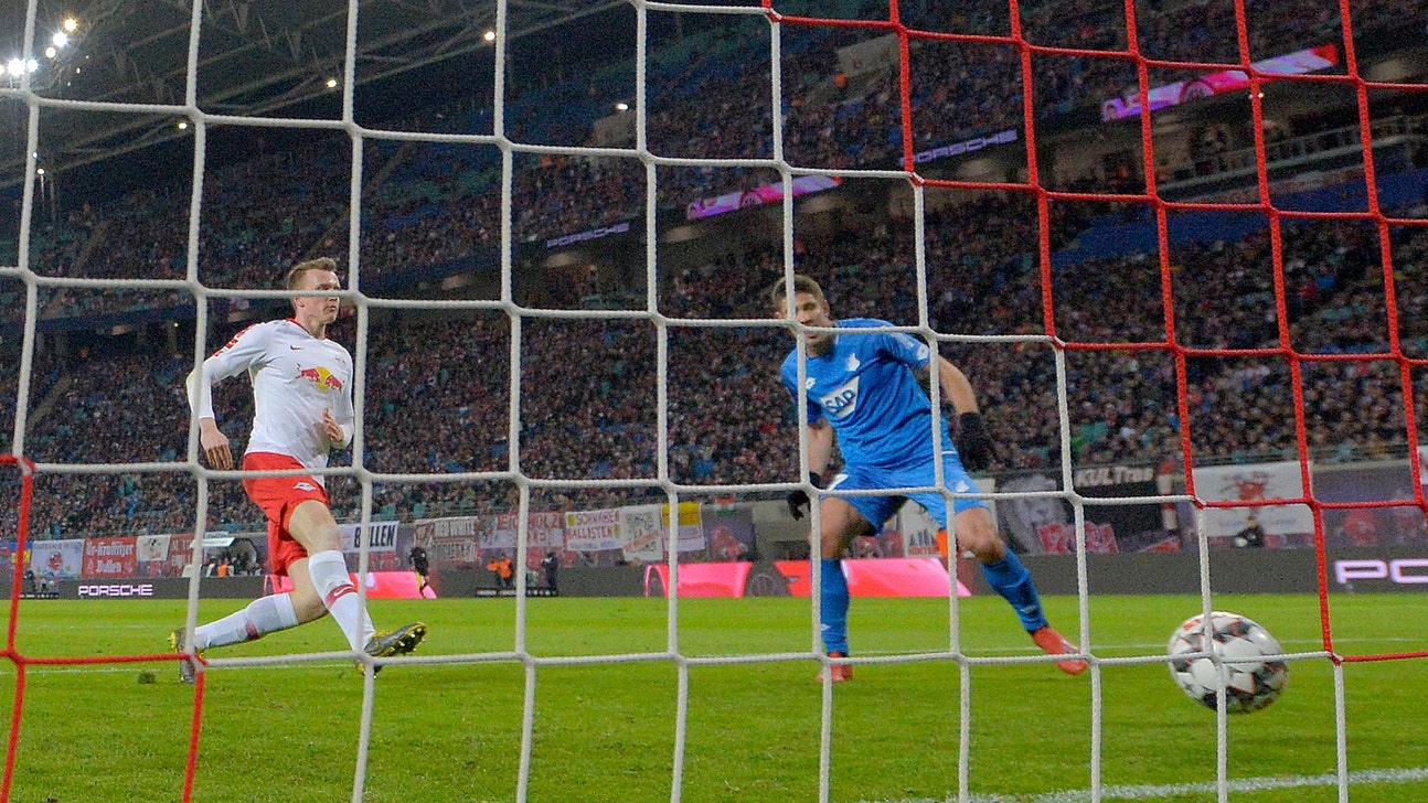 Leipzig draws 1-1 and stays on course for Champions League
