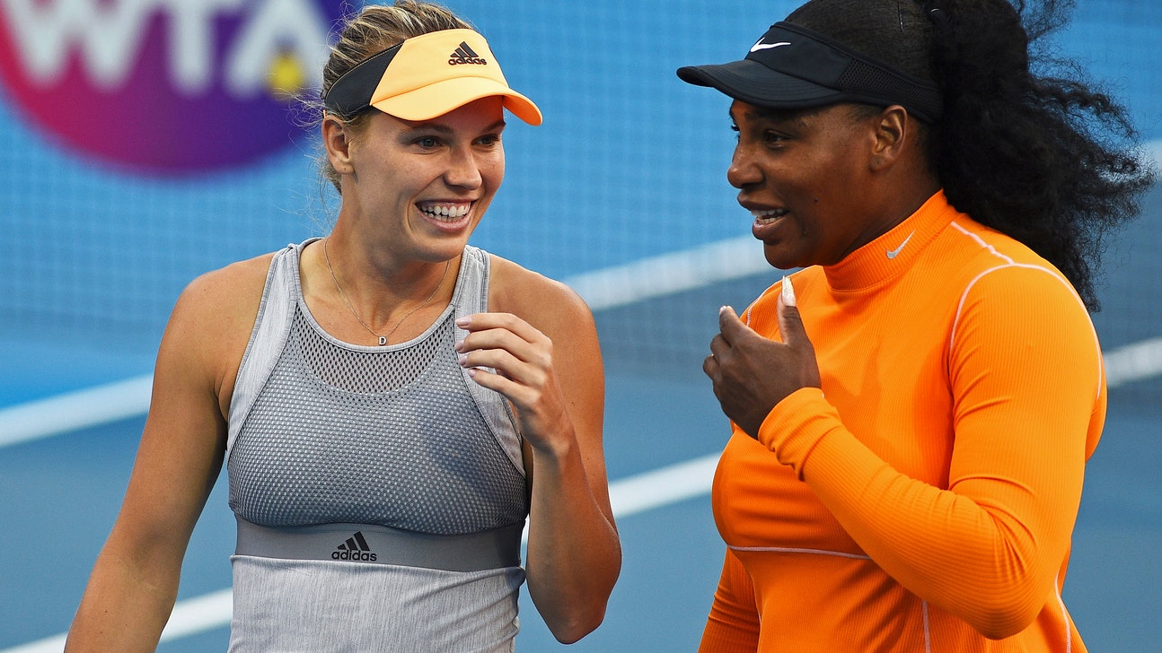 Serena Williams, Caroline Wozniacki win 1st doubles match