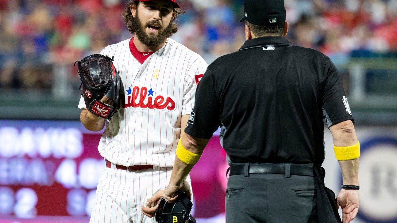 Umpire confiscates Phillies pitcher’s cheat sheet