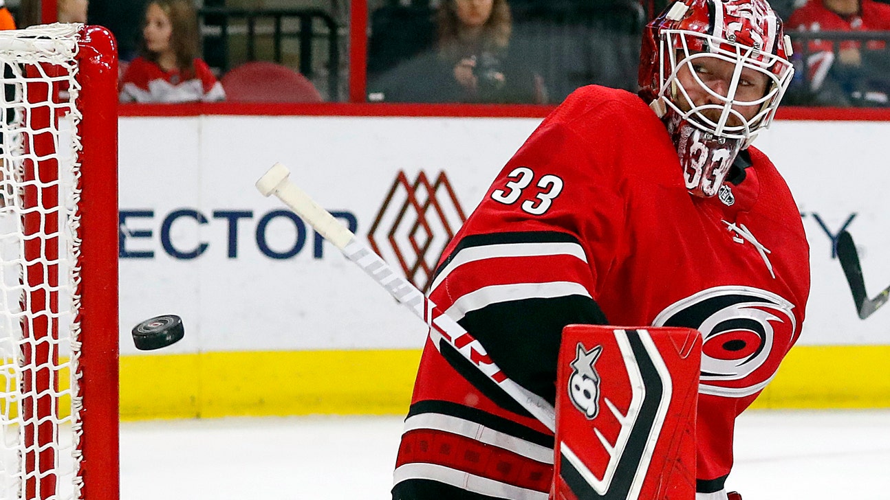 Mantha scores twice, Red Wings top Canes 4-3 in shootout