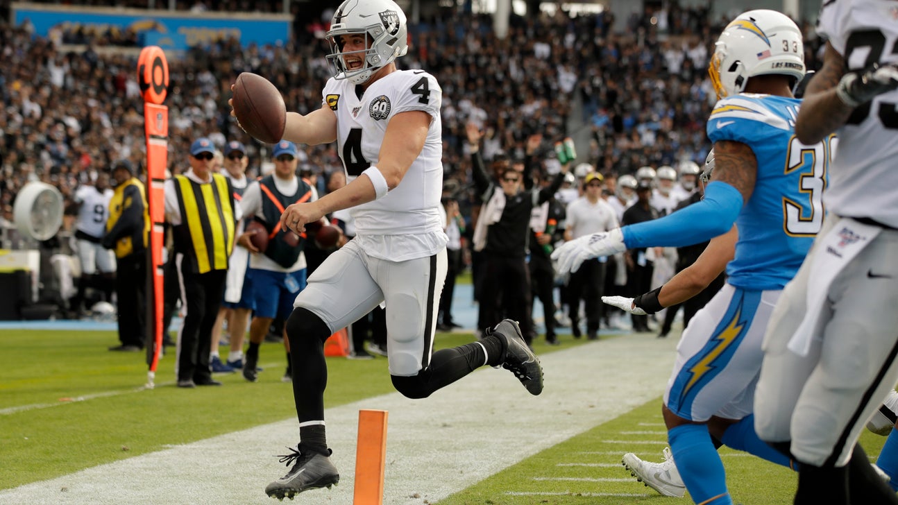 Raiders keep playoff hopes alive with victory over Chargers