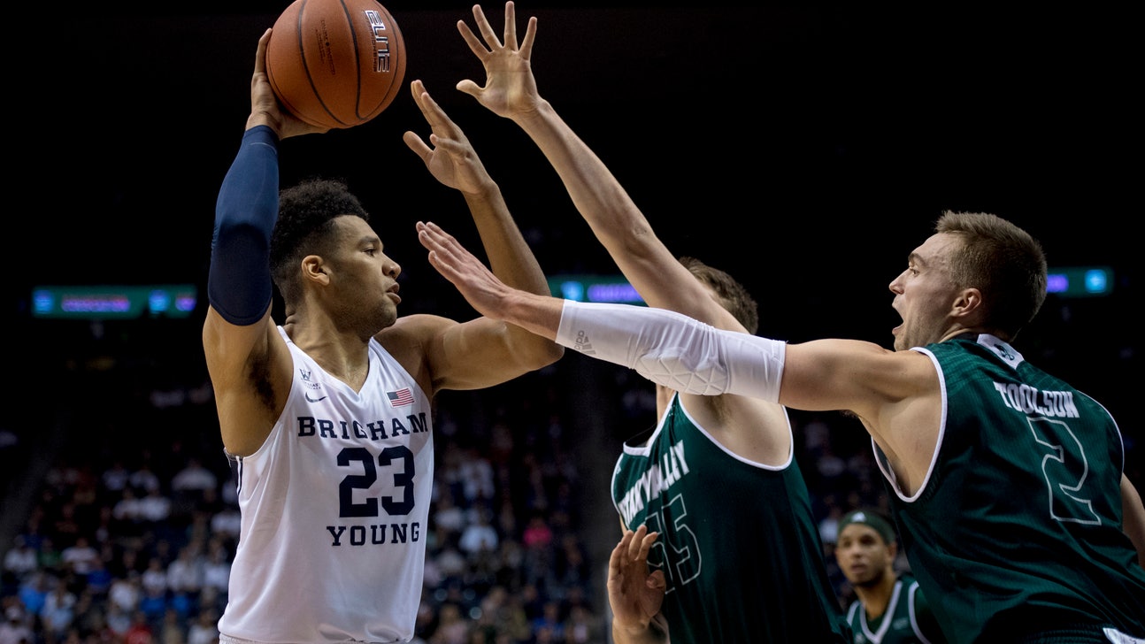 Haws hits flurry of 3s, BYU defeats Utah Valley 75-65