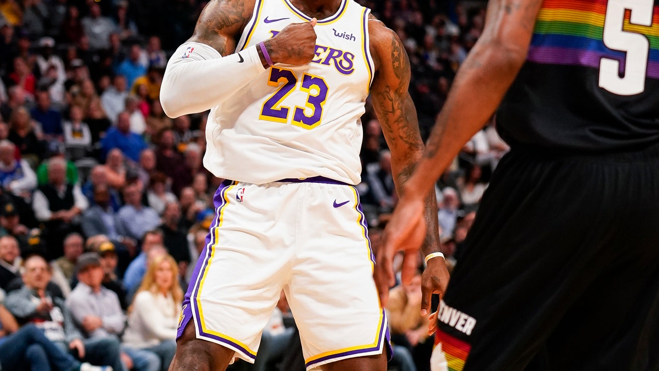 James, Davis each score 25, Lakers beat Nuggets 105-96