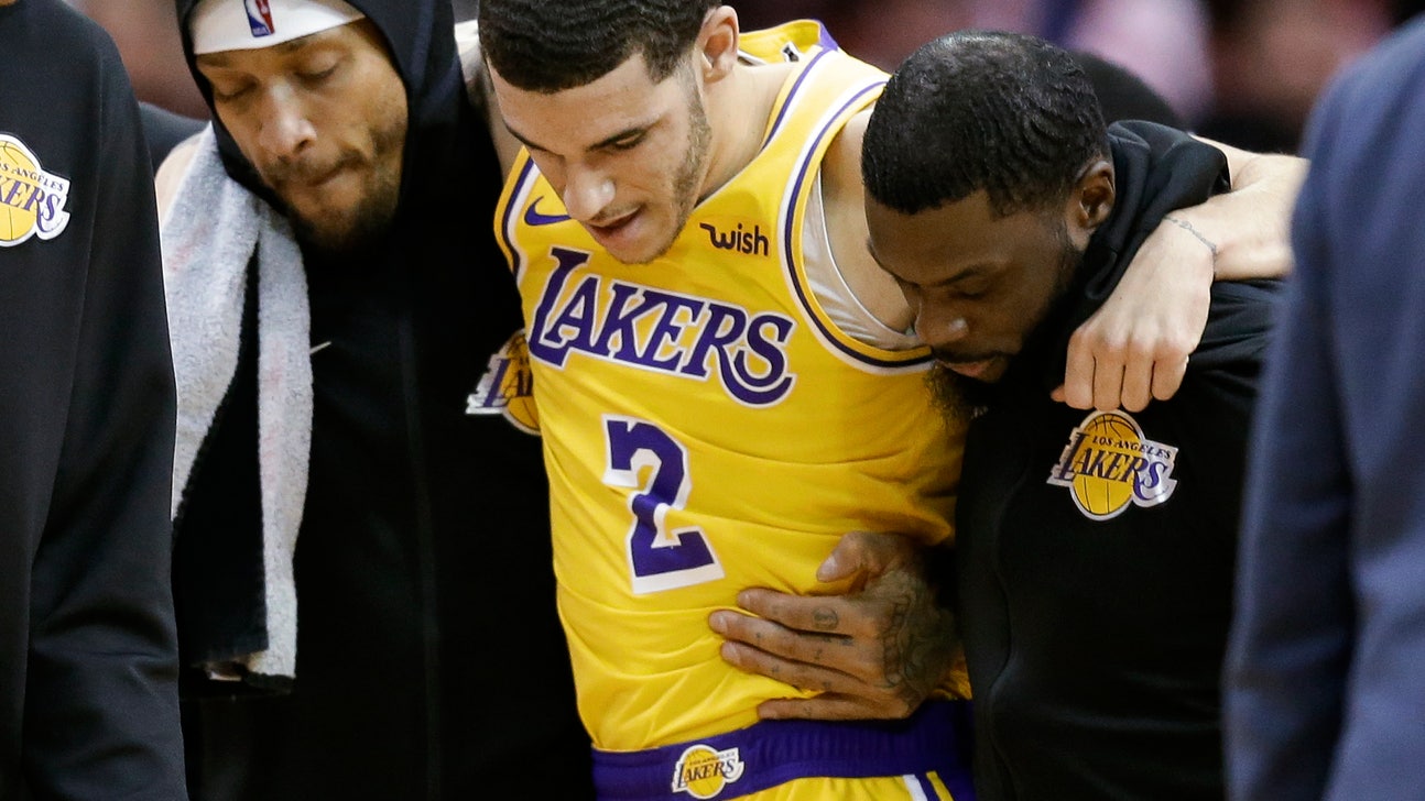 Lakers' Ball to miss 4 to 6 weeks with sprained left ankle