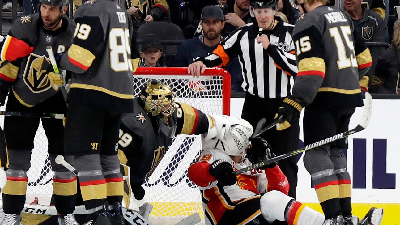 Karlsson scores 2, Fleury and Vegas blanks Calgary, 6-0