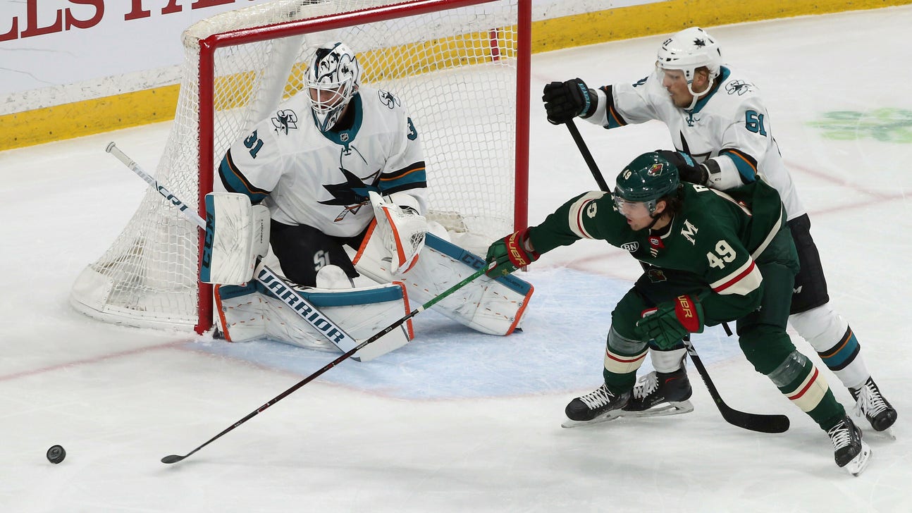 Goalie Jones continues hot streak as Sharks blank Wild