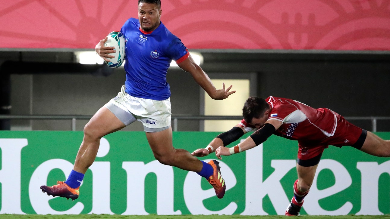 Samoa manages yellow cards, beats Russia at Rugby World Cup