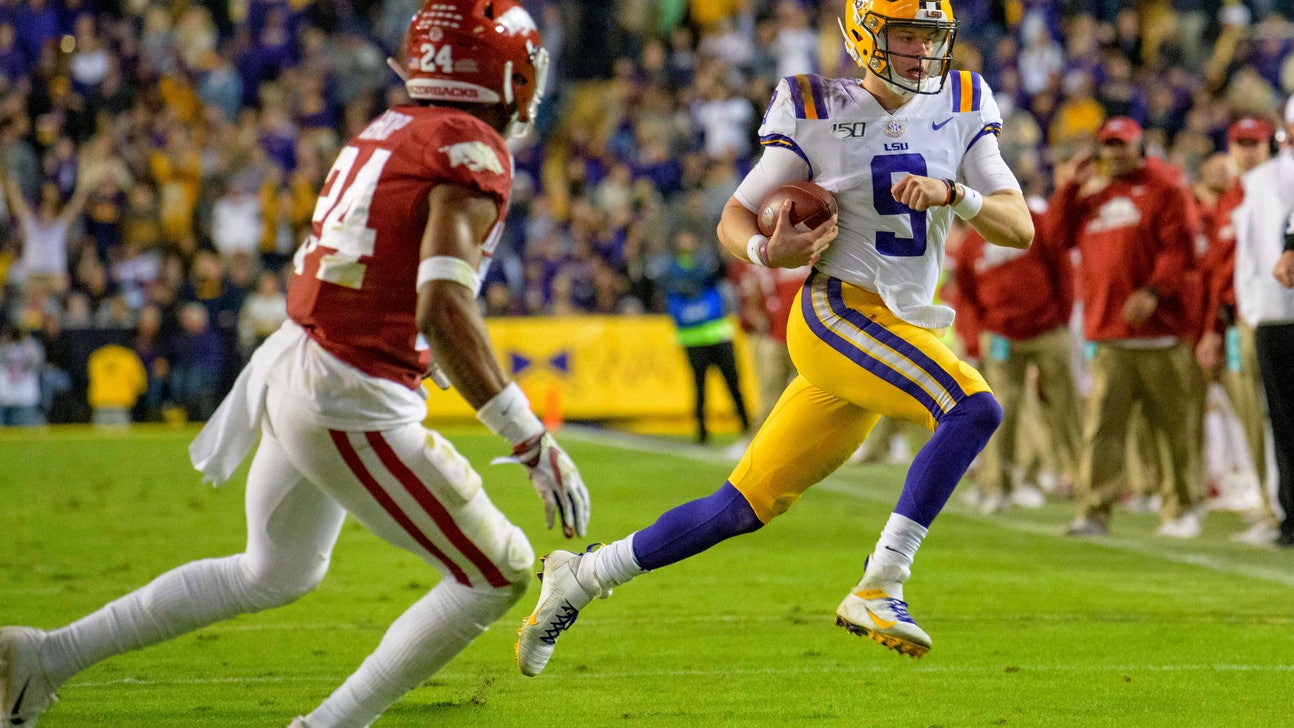 No. 1 LSU down Arkansas 56-20, books SEC title game berth